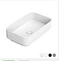 Lavabo da appoggio rettangolare 64x38 cm bianco opaco Dolomite Noemi