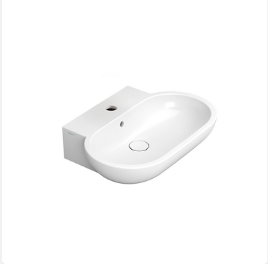 Lavabo monoforo da appoggio L. 65 cm Dolomite Mirto