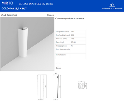 Colonna H 71 cm Dolomite Mirto