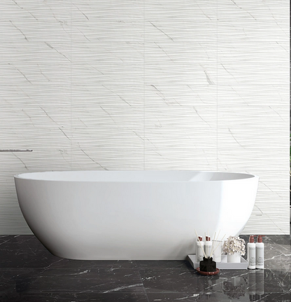 Marmo lab struttura onda calacatta 30x90 Armonie ceramiche