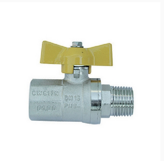 Valvola a sfera gas MF a farfalla  1" DN 25