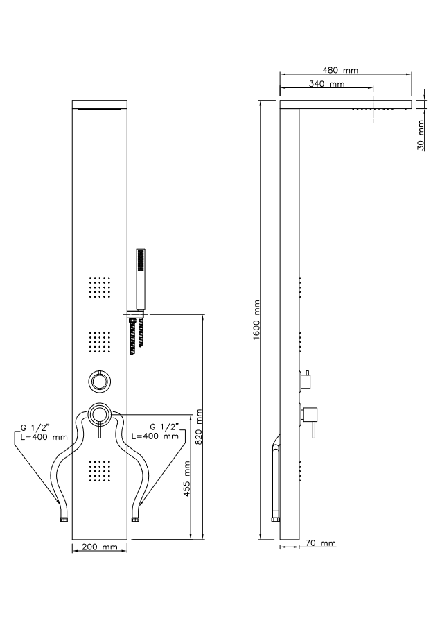 Broadway Parete attrezzata multifunzione