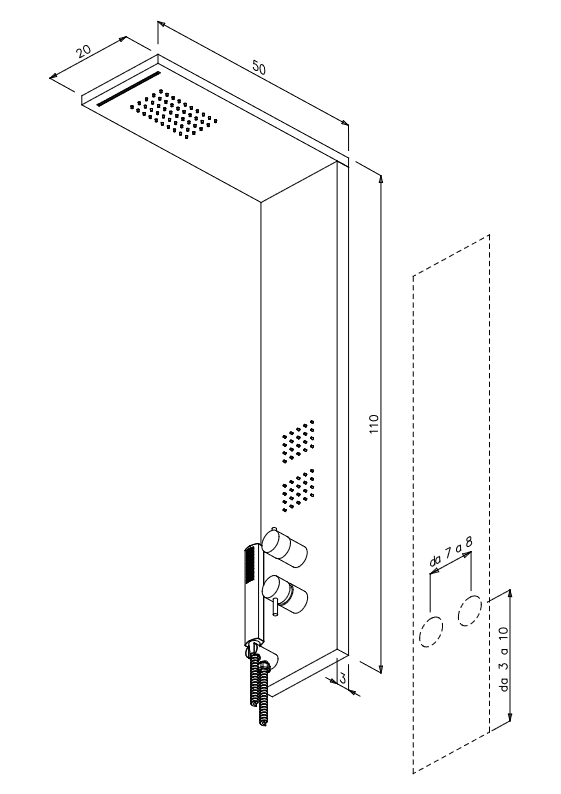 Trend nero opaco Parete attrezzata multifunzione