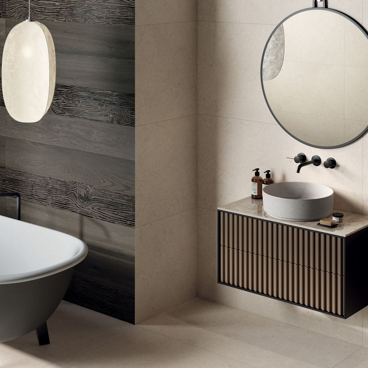 Poetry stone Trani ivory nat./rett. 120x120 ABK group