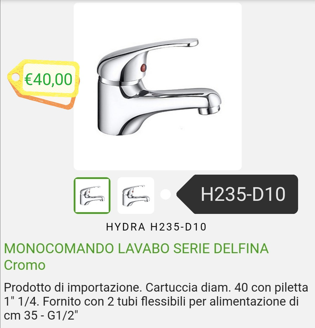 Delfina Mon. Lavabo Cromo