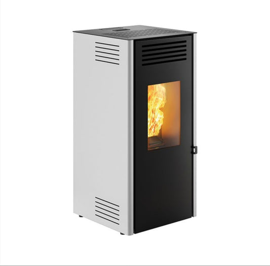 Side Pellet Stove Kw10 Gray Caminetti Montegrappa