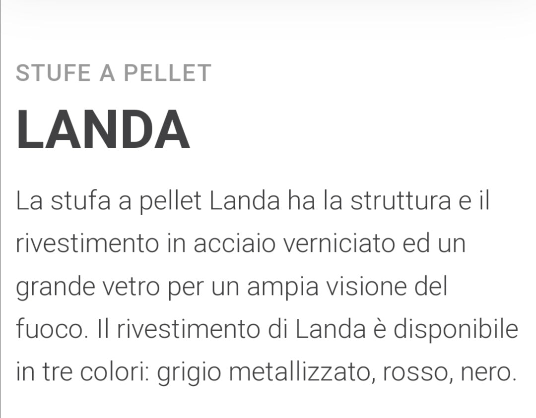 Landa Stufa a Pellet Kw10 Caminetti Montegrappa