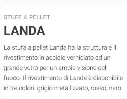 Landa Pellet Stove Kw10 Caminetti Montegrappa