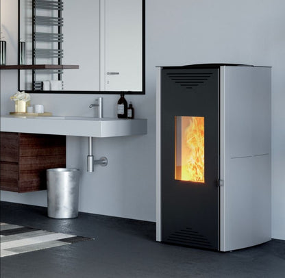 Tuga Gray Pellet Stove Kw18 Caminetti Montegrappa