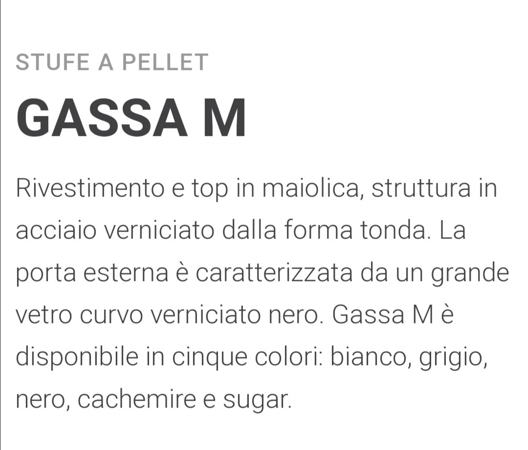 Gassa MX16 Pellet Stove Caminetti Montegrappa