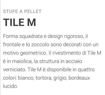 Tile ML9V Stufa a Legna Ventilata Grigio