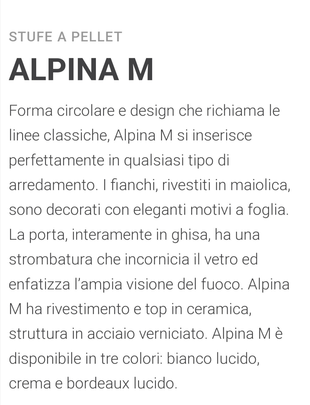 Alpina ML13V Ventilated Wood Stove White