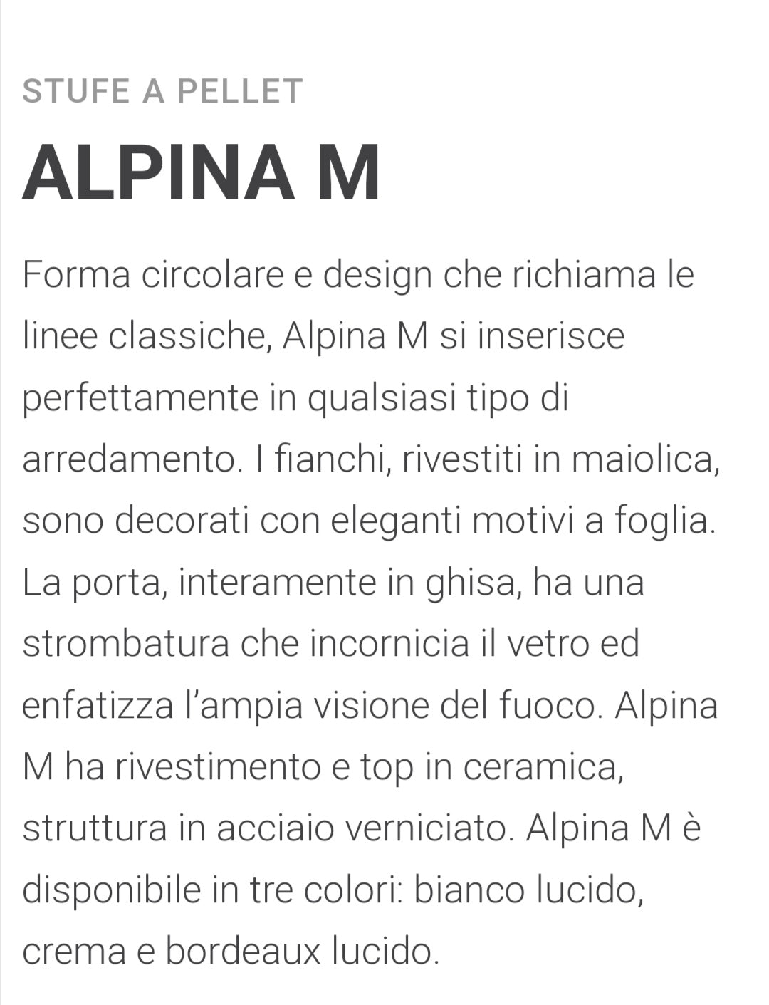 Alpina ML13V Stufa a Legna Ventilata Bordeaux