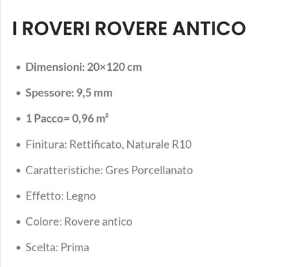 Rovere Antico 20x120  Serenissima