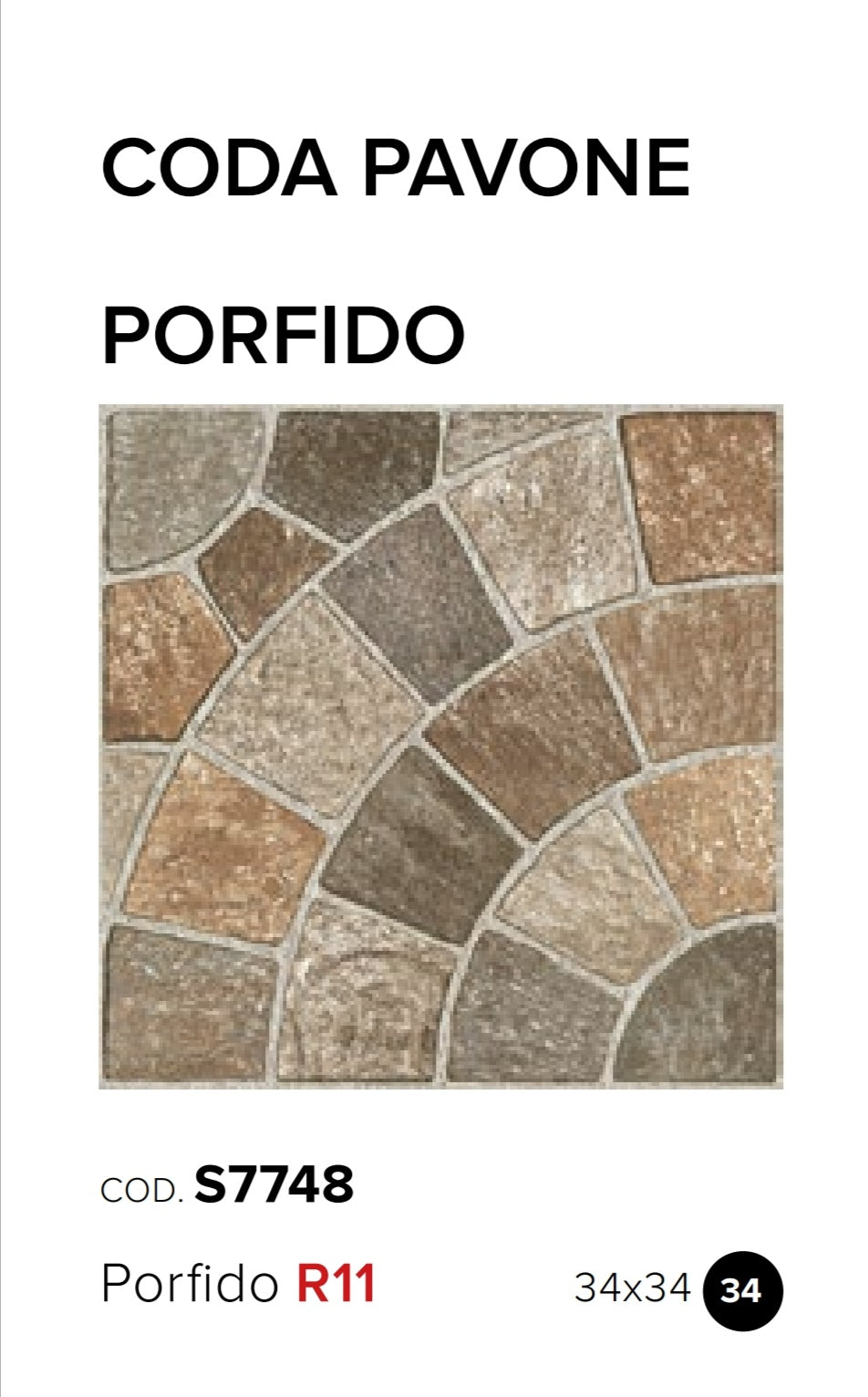 Frammenti Quarzite Porfido 34x34 Savoia