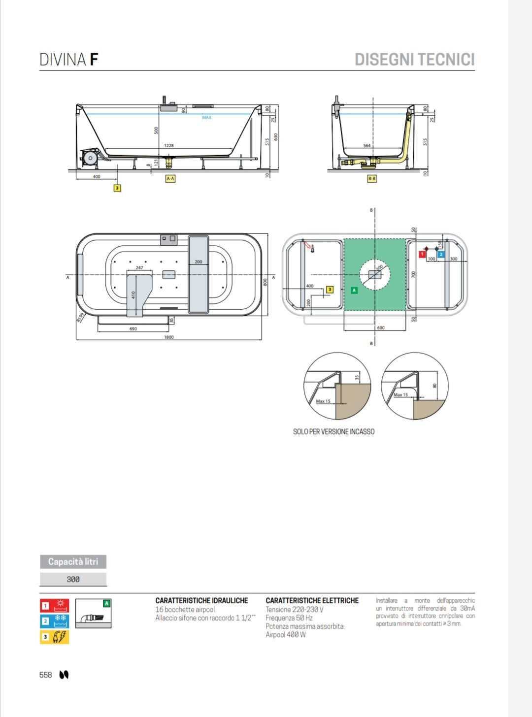 Divina F.S.180x80 Novellini