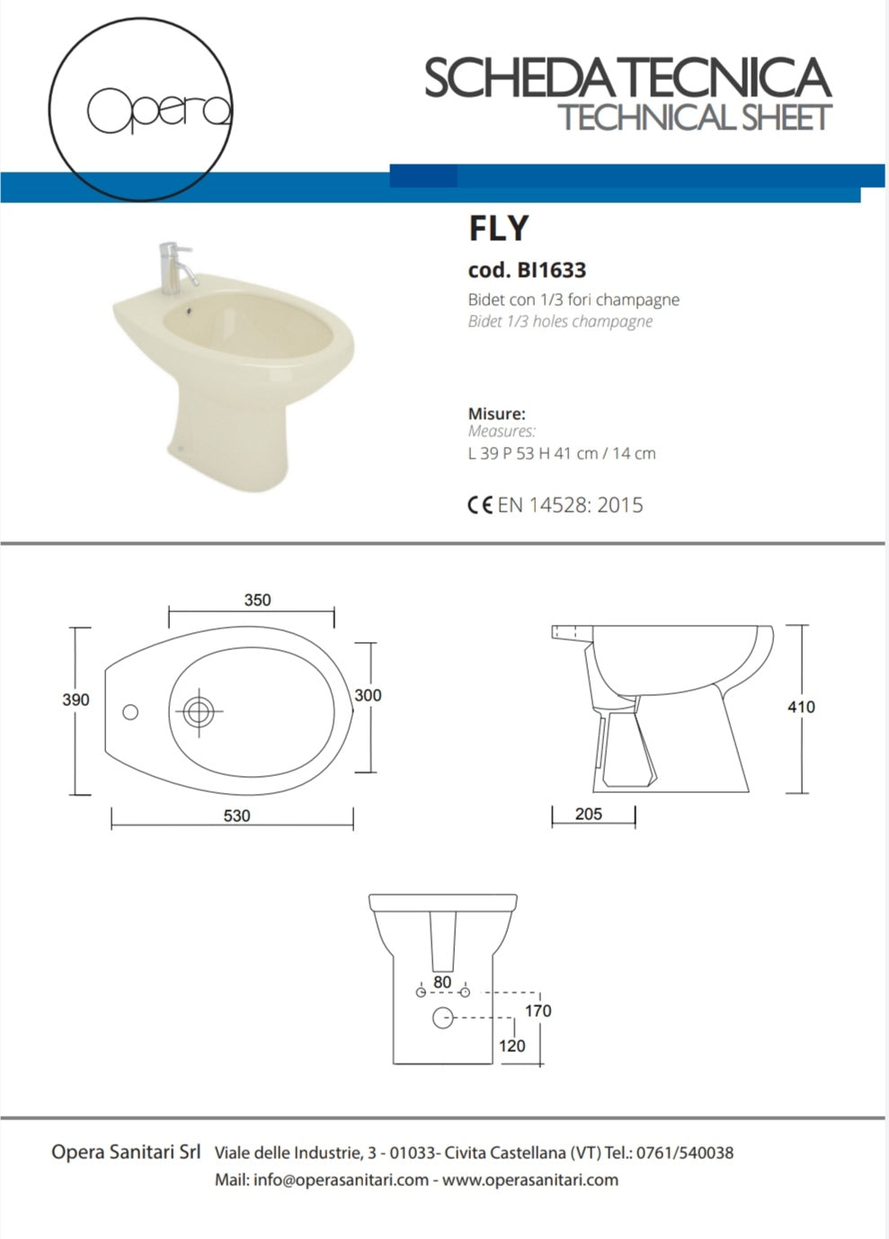 Fly Bidet Champagne Opera