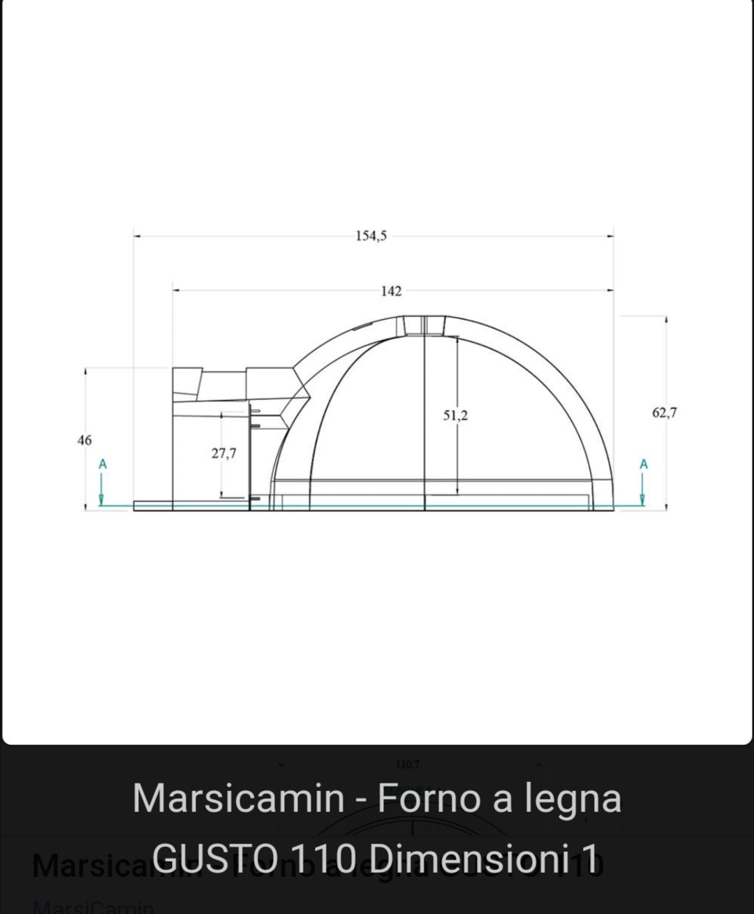 Marsicamin Gusto 110 wood oven