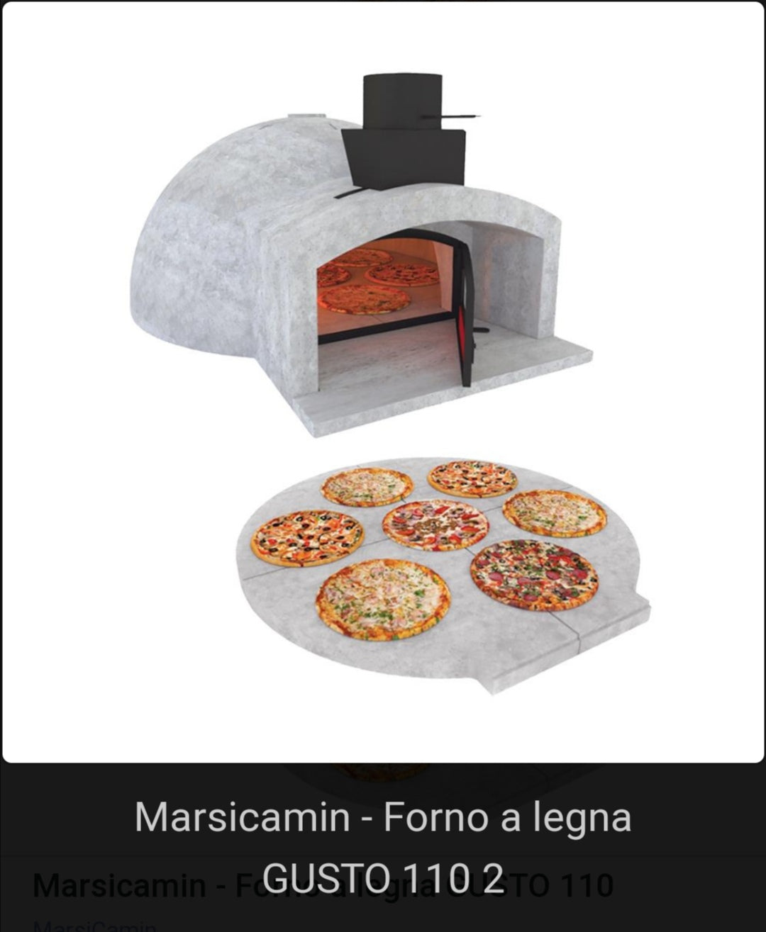 Marsicamin Gusto 110 wood oven