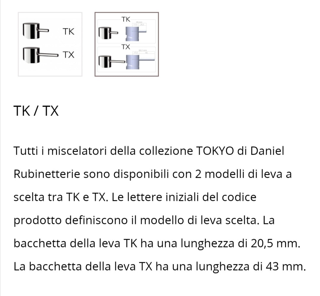 Tokyo TX Miscelatore Doccia C/Deviatore Nero Daniel