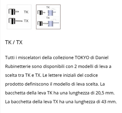 Tokyo TX Miscelatore Doccia C/Deviatore Nero Daniel