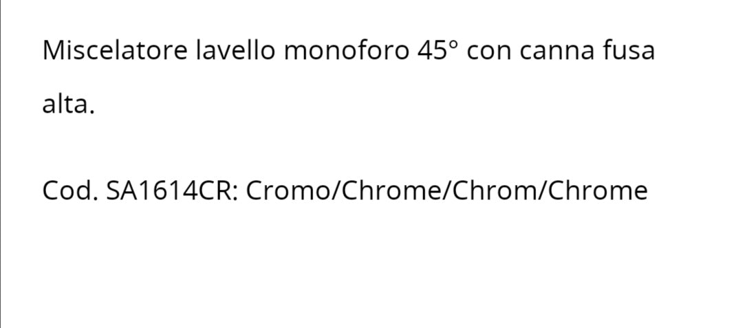 Serena A Misc.Sink 45°Cromo Daniel