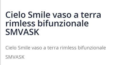 Smile Vaso Rimless B/CO Cielo