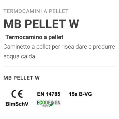 MB Pellet W27 DX Camino a Pellet Caminetti Montegrappa