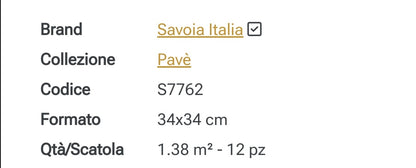 Pave Beige 34x34 Savoia