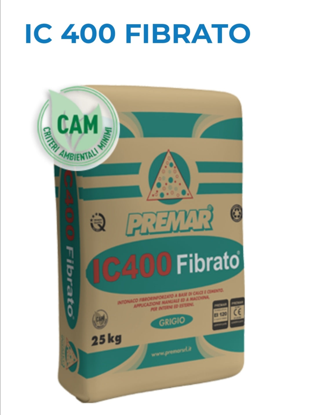 IC 400 Grigio Fibrato kg.25 Premar – Sodano Ceram Styling s.r.l