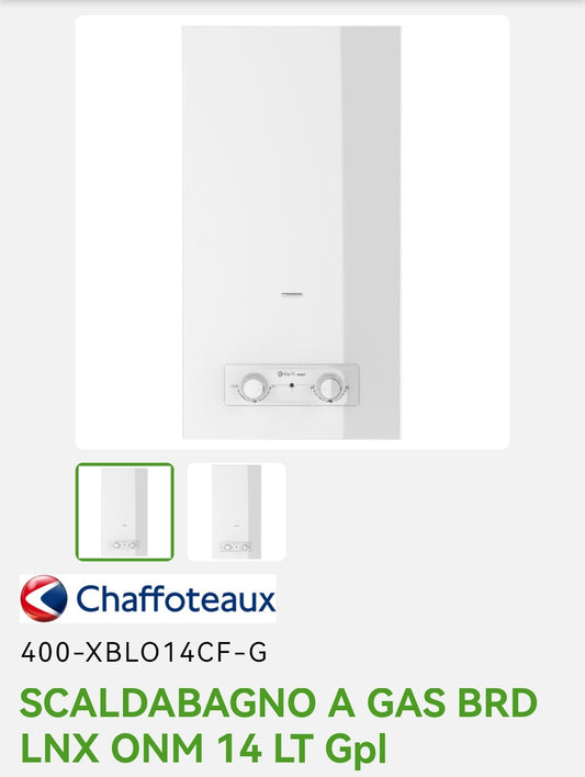 Chaffoteaux LPG water heater 14 litres