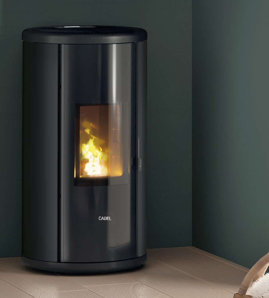 Sound 7 Ps Metallo Antracite Stufa a Pellet 7 Kw Ad Aria CADEL