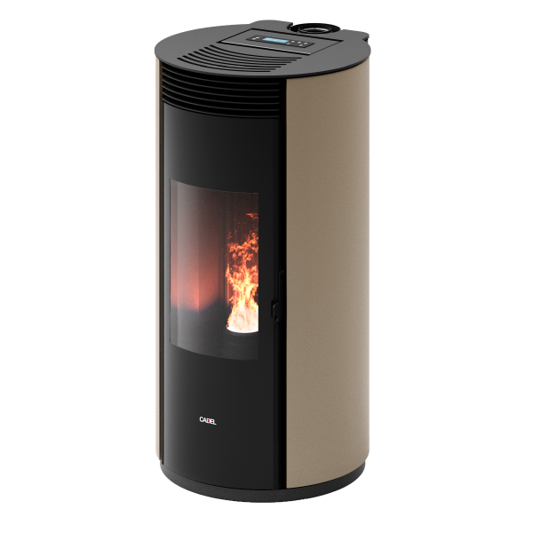 Spin Plus 9 Airtech Up-Twin Metallo Light Bronze Stufa a Pellet 8,5 Kw Canalizzata Ad Aria CADEL