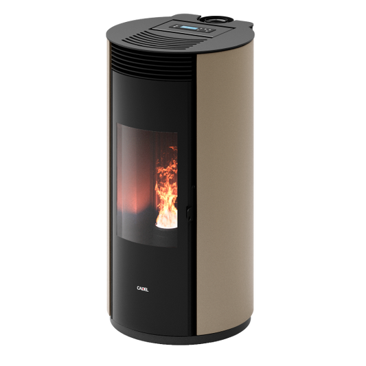 Spin Plus 9 Airtech Up-Twin Metallo Light Bronze Stufa a Pellet 8,5 Kw Canalizzata Ad Aria CADEL
