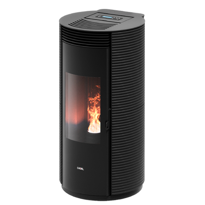 Spin Plus 9 Airtech Ps Ghisa Nero Stufa a Pellet 8,5 Kw Canalizzata Ad Aria CADEL