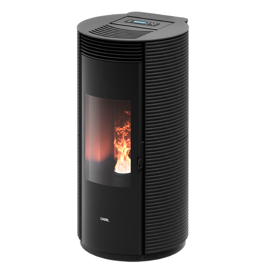 Spin Plus 9 Airtech Ps Ghisa Nero Stufa a Pellet 8,5 Kw Canalizzata Ad Aria CADEL