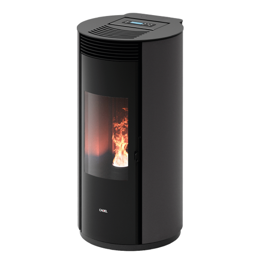 Spin Plus 9 Airtech Ps Metallo Titanium Stufa a Pellet 8,5 Kw Canalizzata Ad Aria CADEL