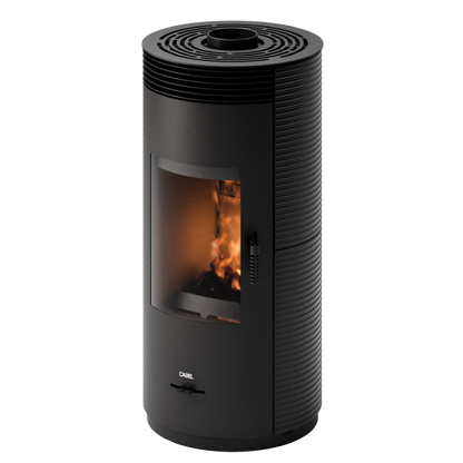 Spin Plus 9 Wood Ghisa Nero Stufa a Legna Ventilata e Canalizzata ad Aria 9 kW Cadel