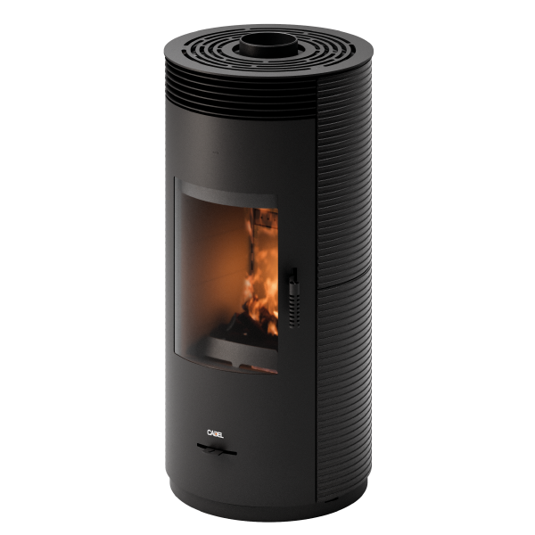 Spin Plus 9 Wood Ghisa Nero Stufa a Legna Ventilata e Canalizzata ad Aria 9 kW Cadel