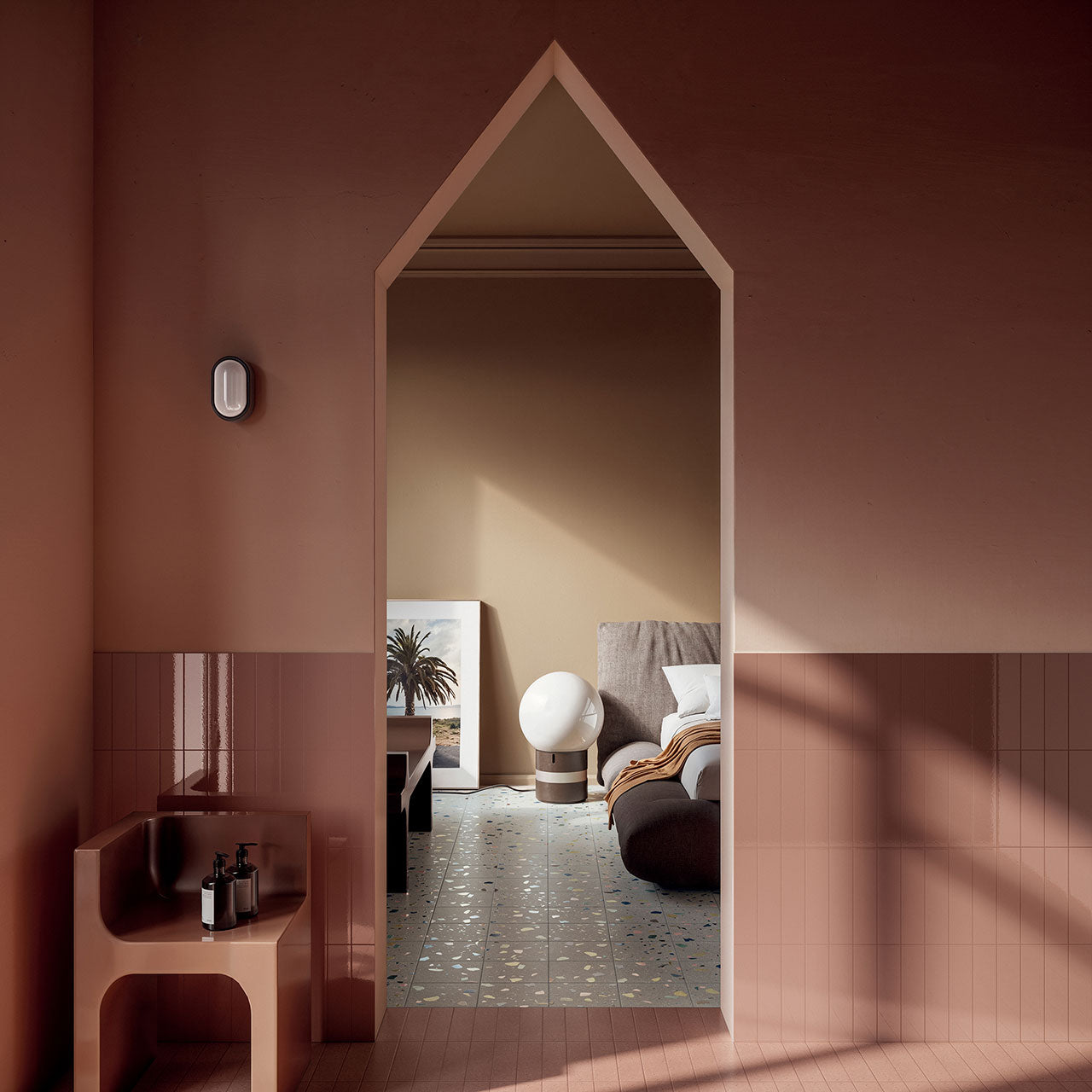 FOREVER COLOR HIGH GLOSS PINK 6X25 CIR CERAMICHE