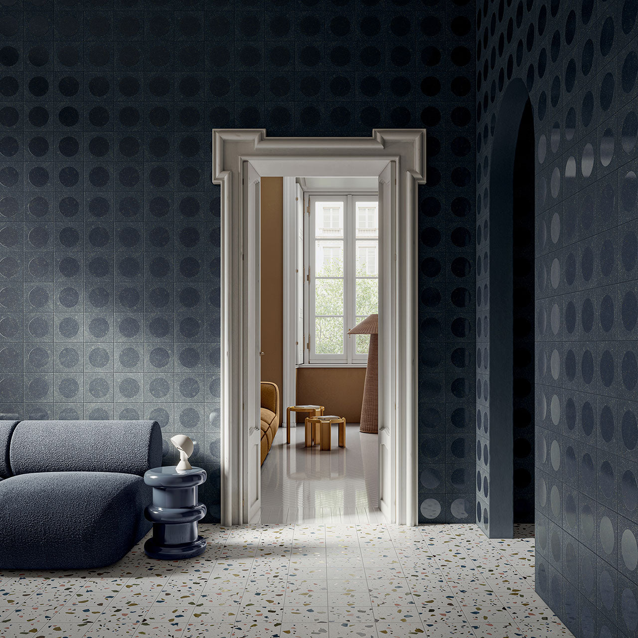 FOREVER COLOR TERRAZZO WHITE 20X20 CIR CERAMICHE