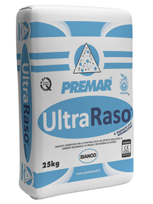 Ultraraso Bianco Premar Rasante Cementizio Liscio 25 kg