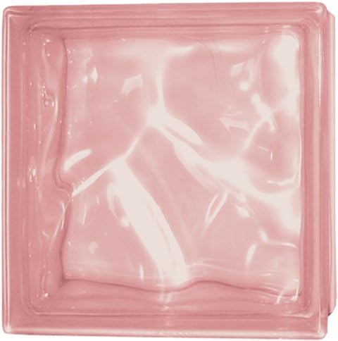 VETROMATTONE ONDULATO ROSA MM. 190X190X80