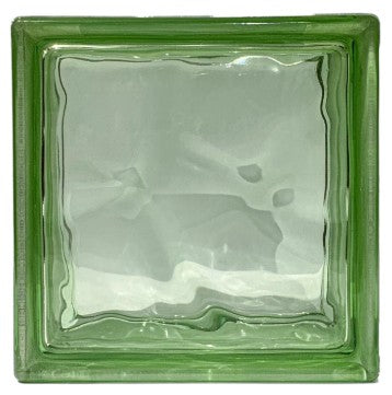 Vetromattone Ondulato Verde 19x19x8
