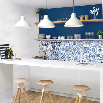 Vietri Decoro Blu Mix 22x22 Savoia Italia