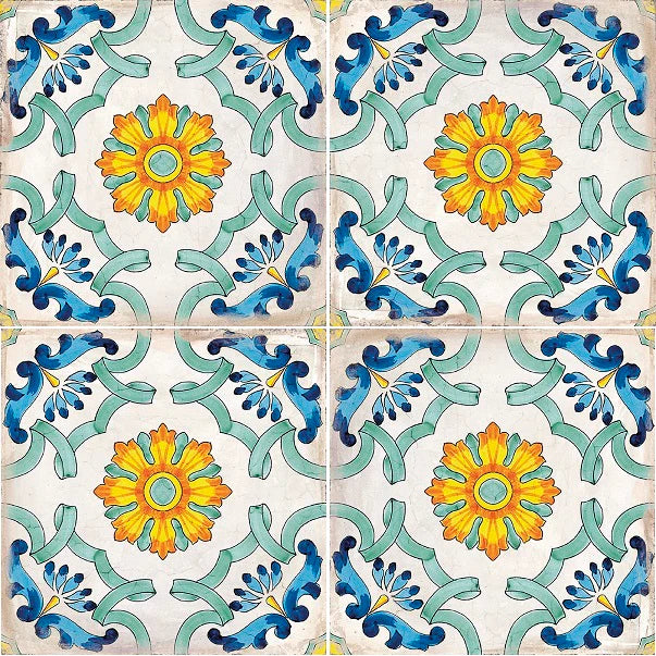 Vietri Decoro Praiano 34x34 Savoia Italia