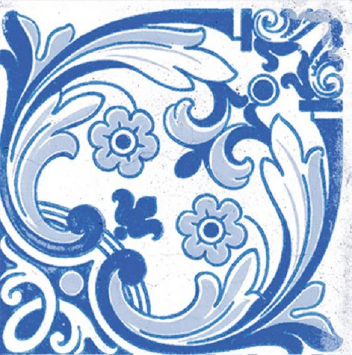 Vietri Decoro Blu Mix 22x22 Savoia Italia