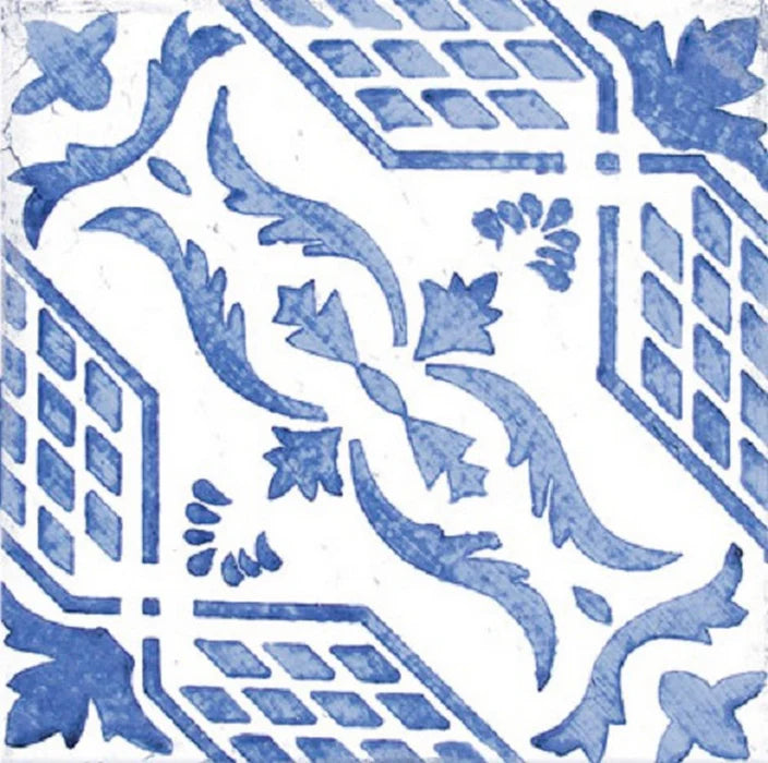 Vietri Decoro Blu Mix 22x22 Savoia Italia