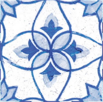 Vietri Decoro Blu Mix 22x22 Savoia Italia