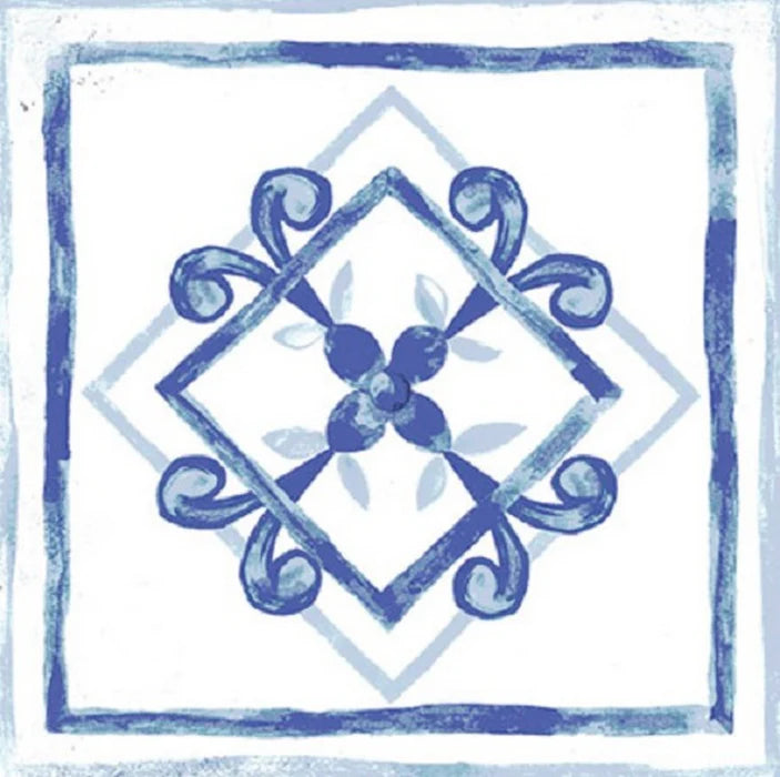 Vietri Decoro Blu Mix 22x22 Savoia Italia